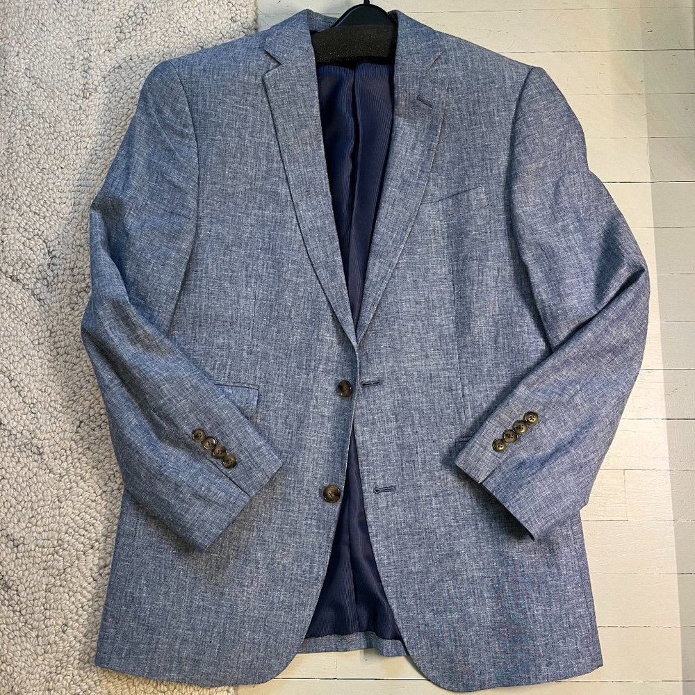 Bar III 40R Blue Heather Sports Jacket Suit Coat